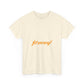 Orange Lightning Text Logo Unisex Heavy cotton Tee Printify