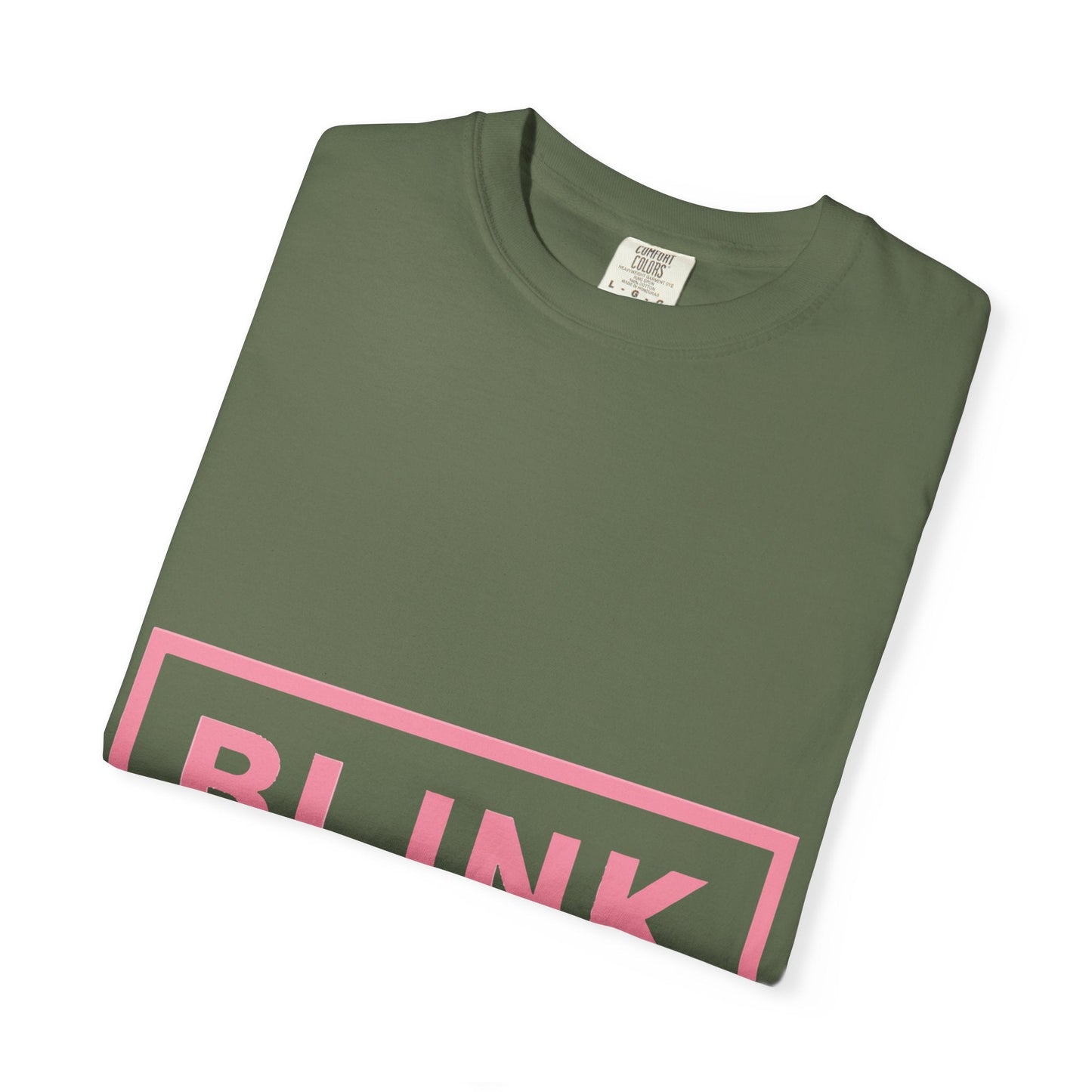 Minimal BLINK Logo – Dyed T-shirt Printify