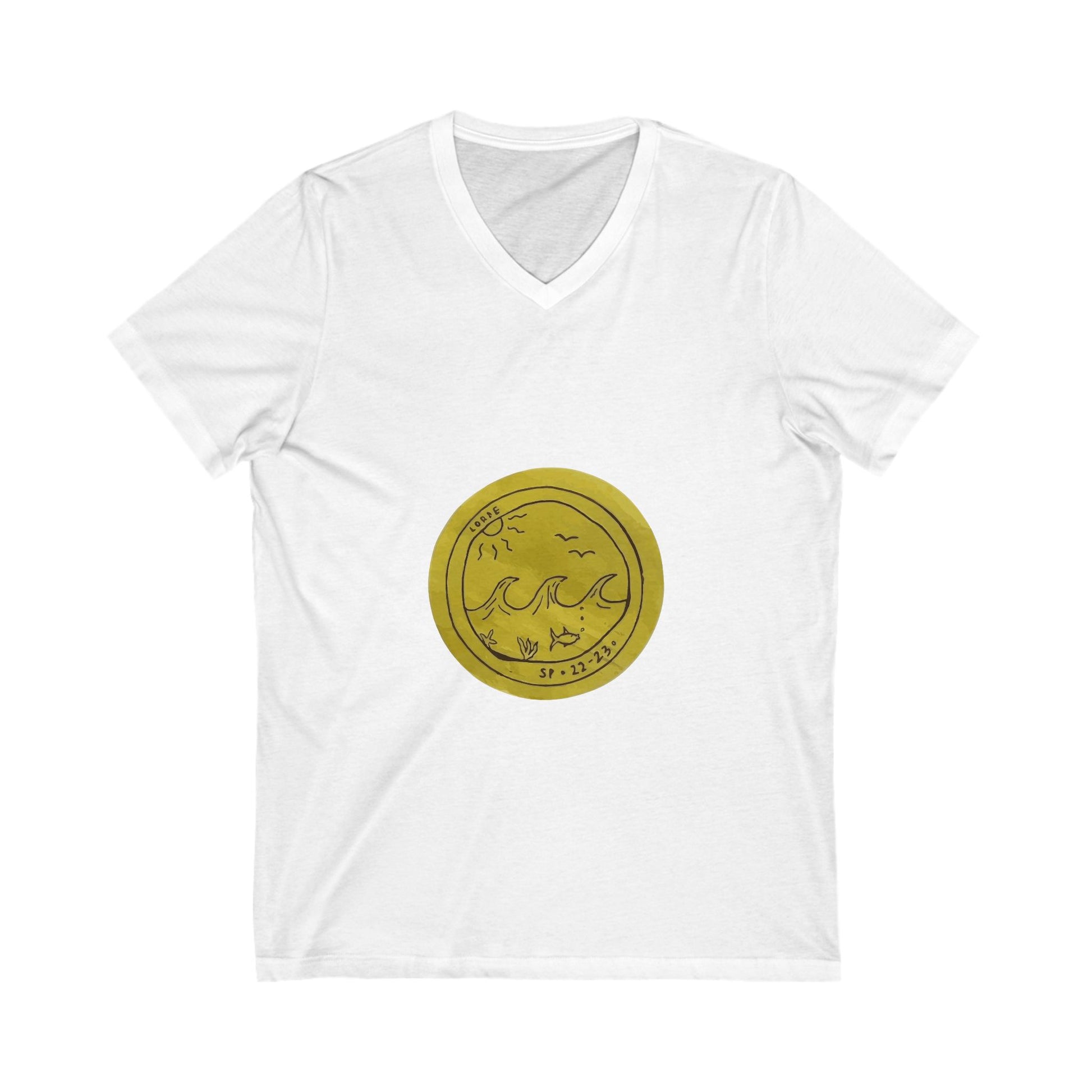 Ocean Wave Unisex Jersey Short Sleeve V-Neck Tee - snazzymerch