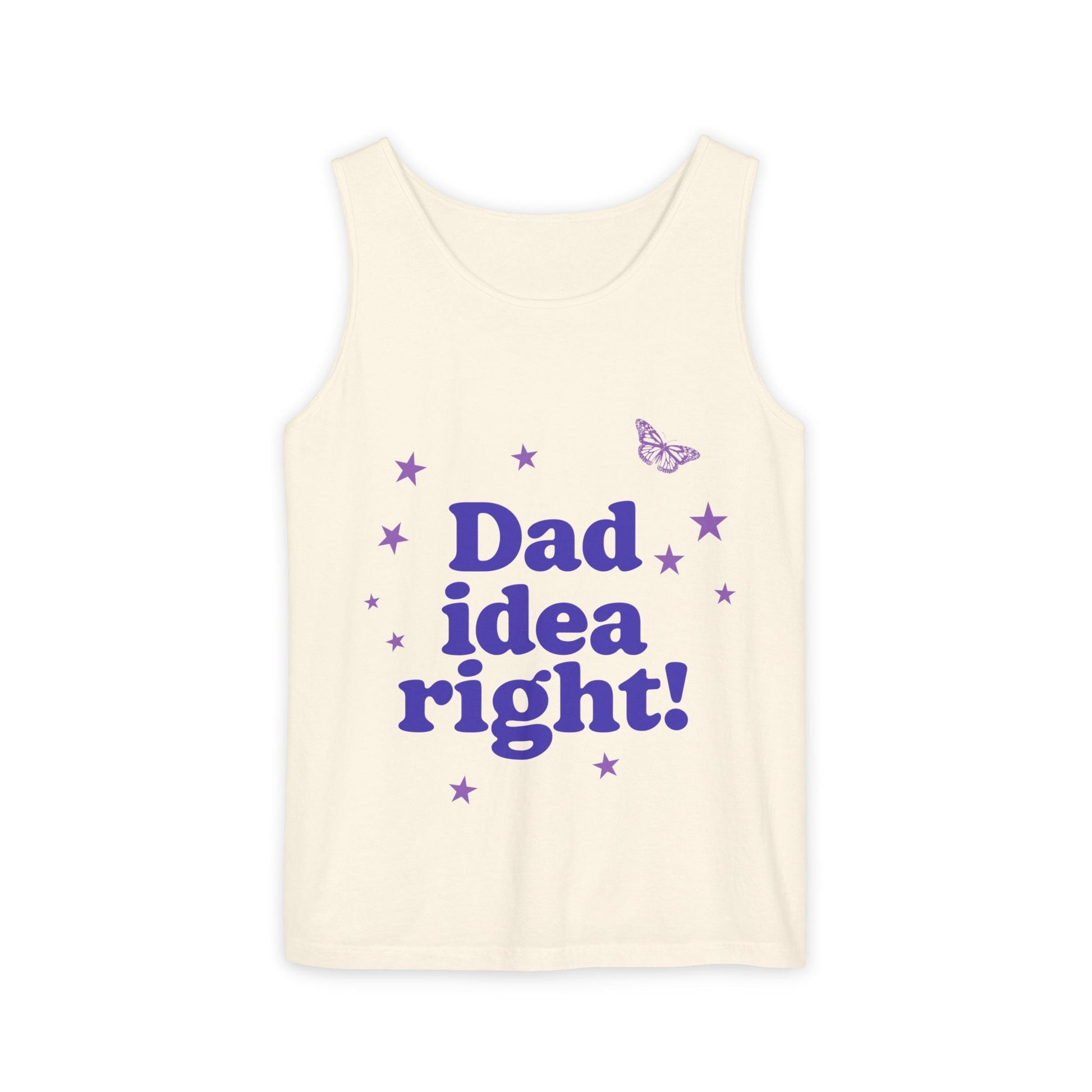 Dad Idea Right! Star & Butterfly-Dyed Tank Top Printify