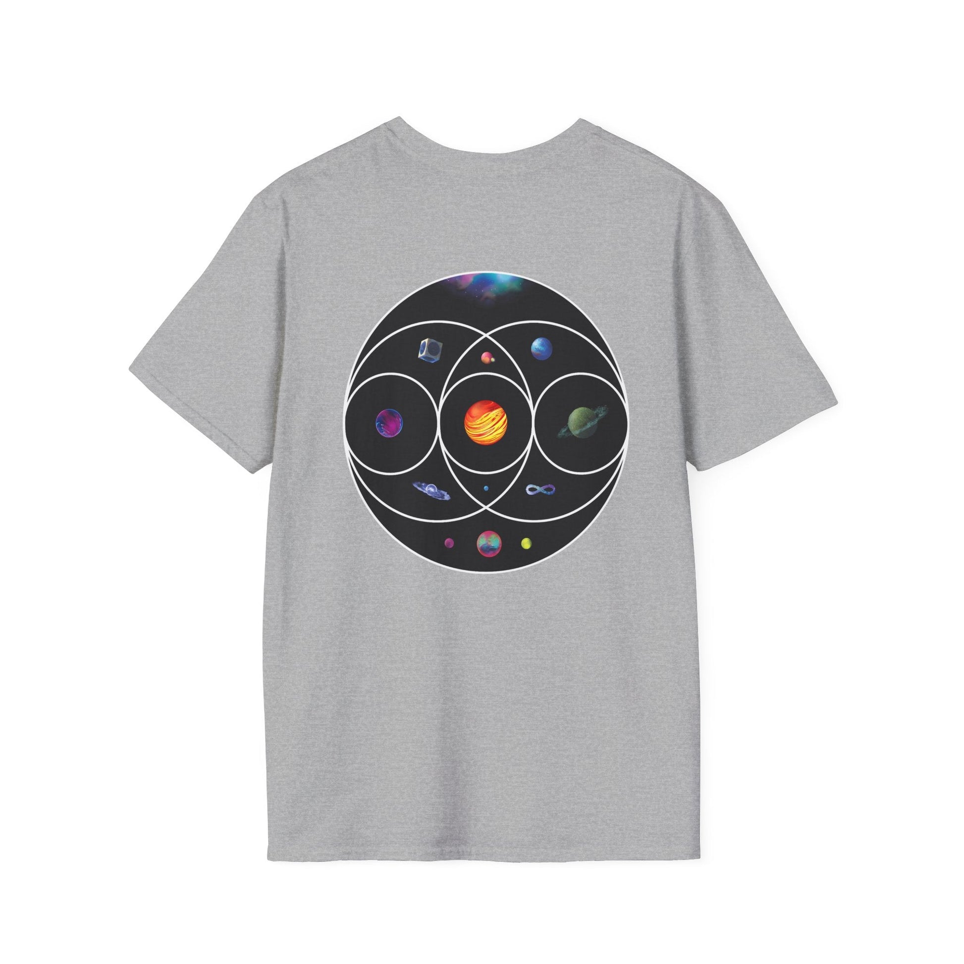 Unisex Softstyle T-Shirt Inspired by Coldplay’s Illustration Concept_B Printify
