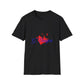 Heart on Fire Bold Script Unisex Softstyle Tee - snazzymerch