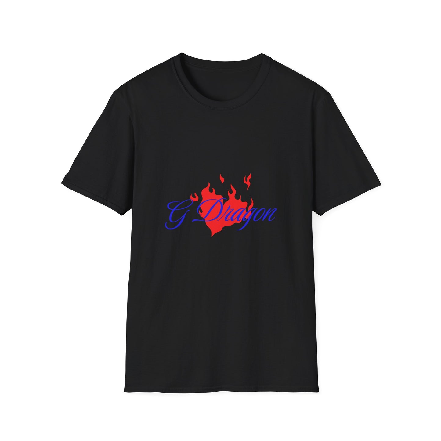 Heart on Fire Bold Script Unisex Softstyle Tee - snazzymerch