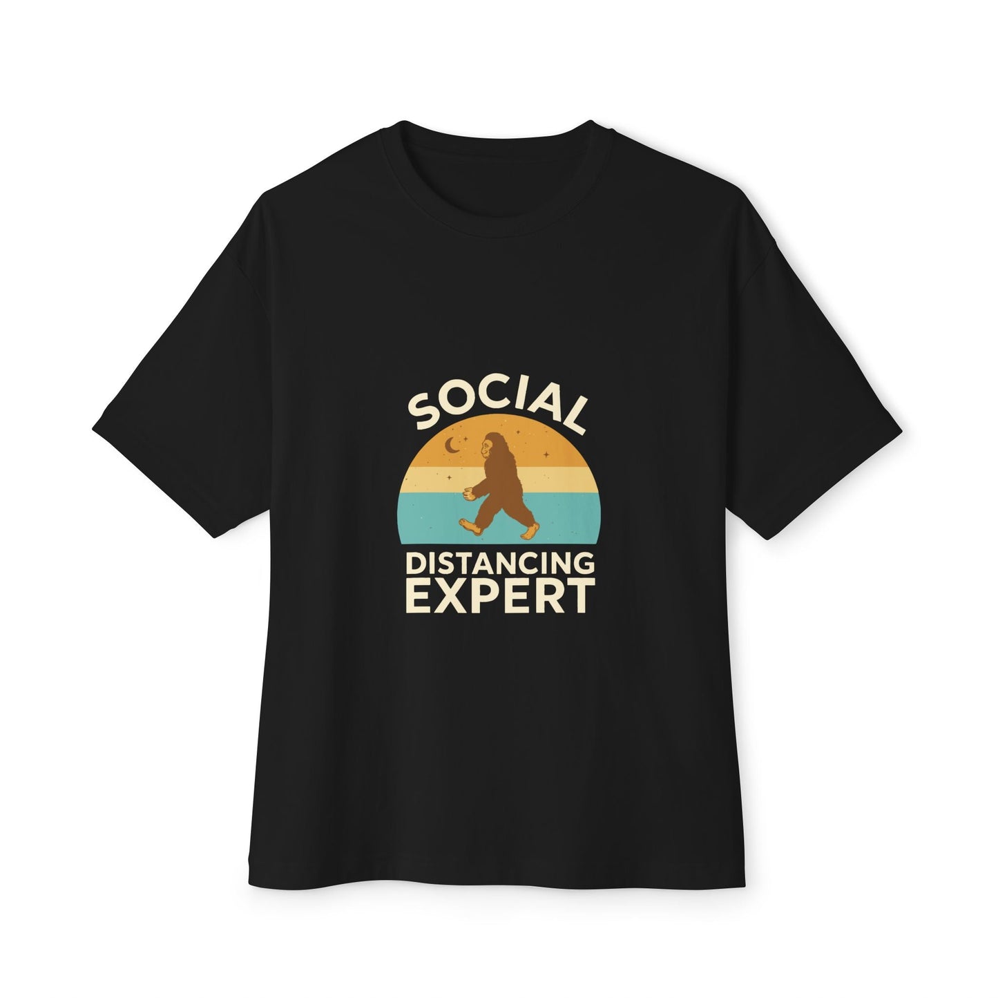 Oversized boxy Tee – Snazzy Social Distance Edition Printify