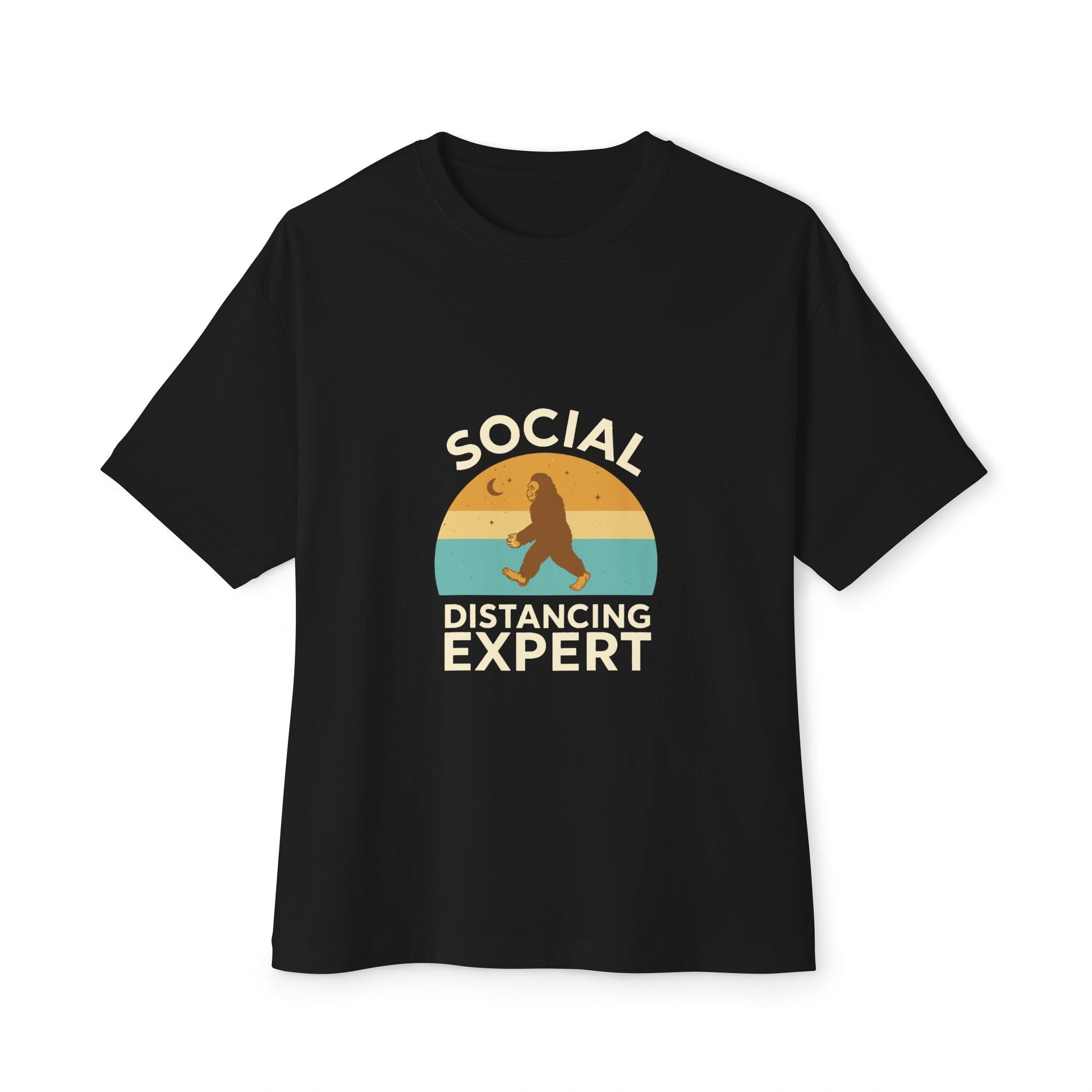 Oversized boxy Tee – Snazzy Social Distance Edition Printify