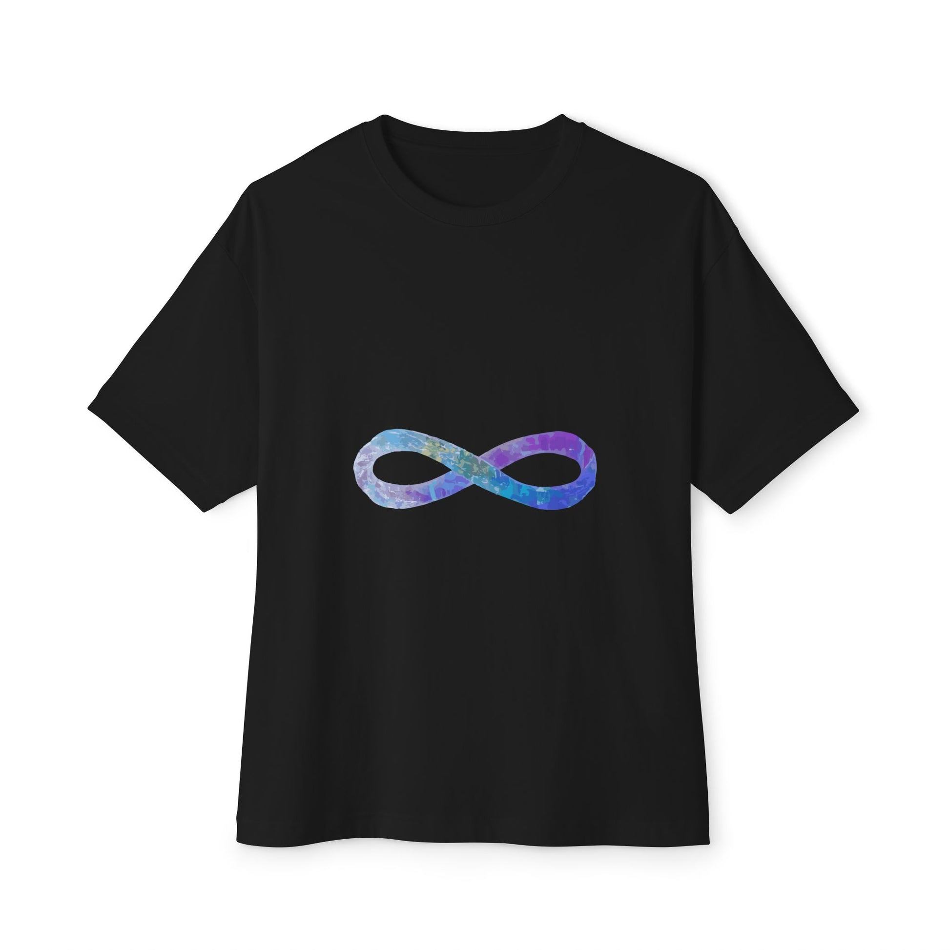 Cosmic Infinity Loop Unisex Oversized Boxy Tee Printify