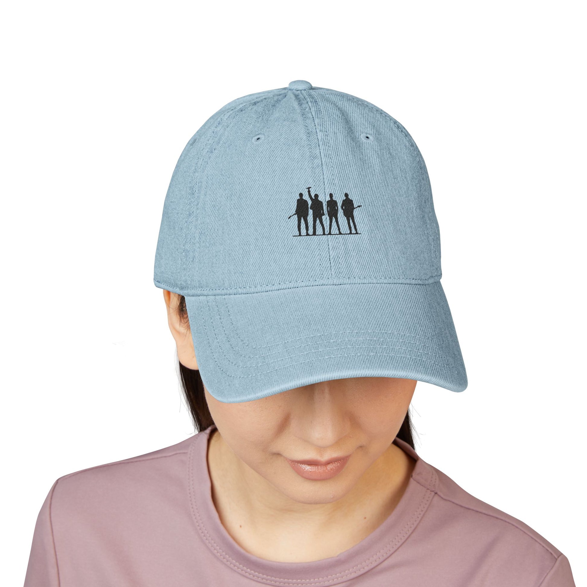Retro Rock Vibes Denim Hat (Embroidery) - snazzymerch