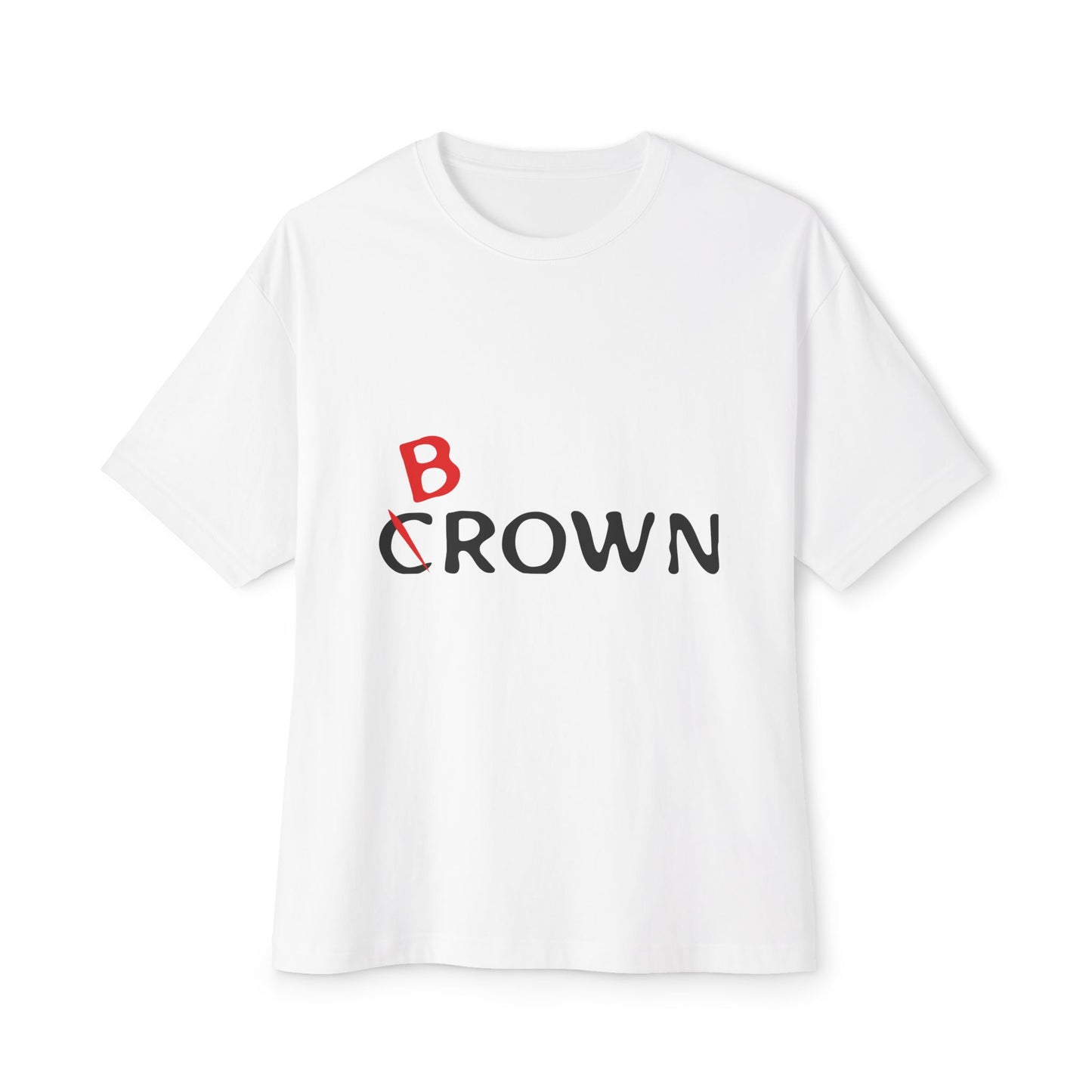 Abstract Red Flag Typography Unisex oversized Boxy Tee - snazzymerch