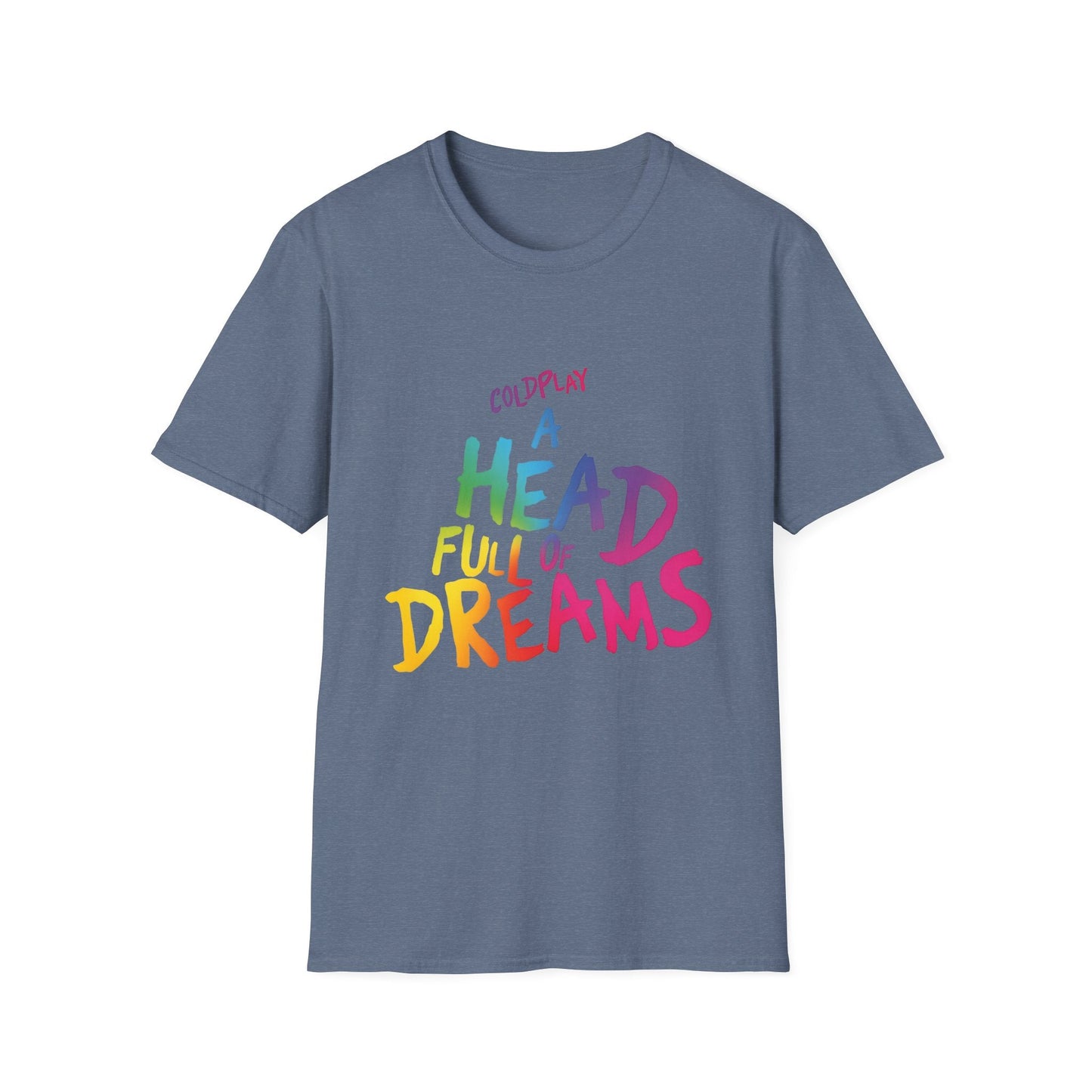 Unisex Softstyle T-Shirt Inspired by Coldplay’s Iconic A Head Full of Dreams Printify