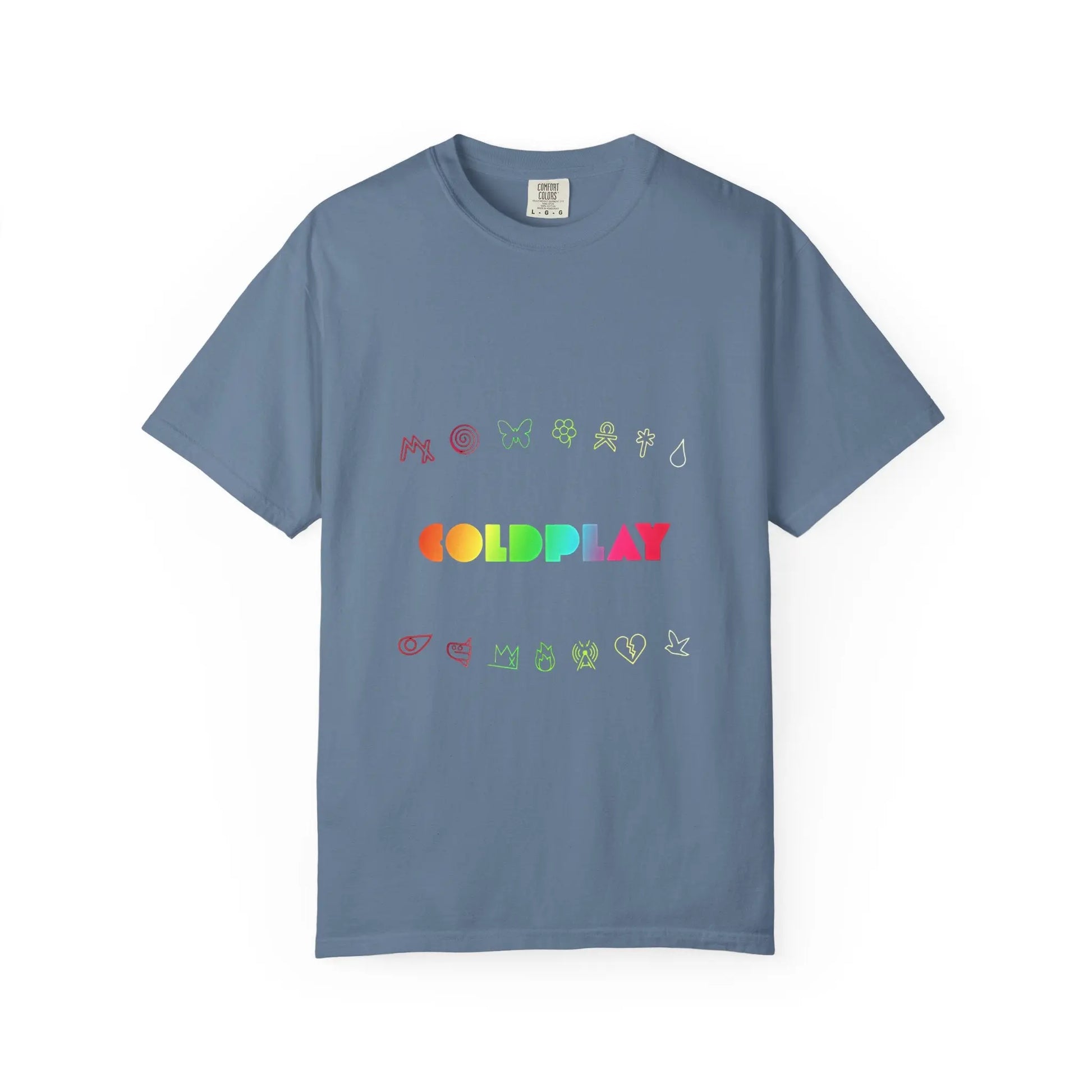 Unisex Garment-Dyed T-Shirt Inspired by Coldplay’s Signage Printify