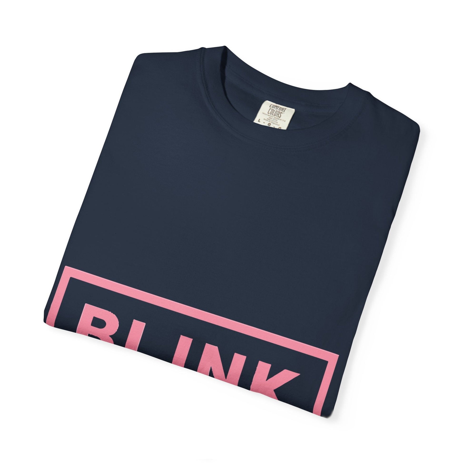 Minimal BLINK Logo – Dyed T-shirt Printify