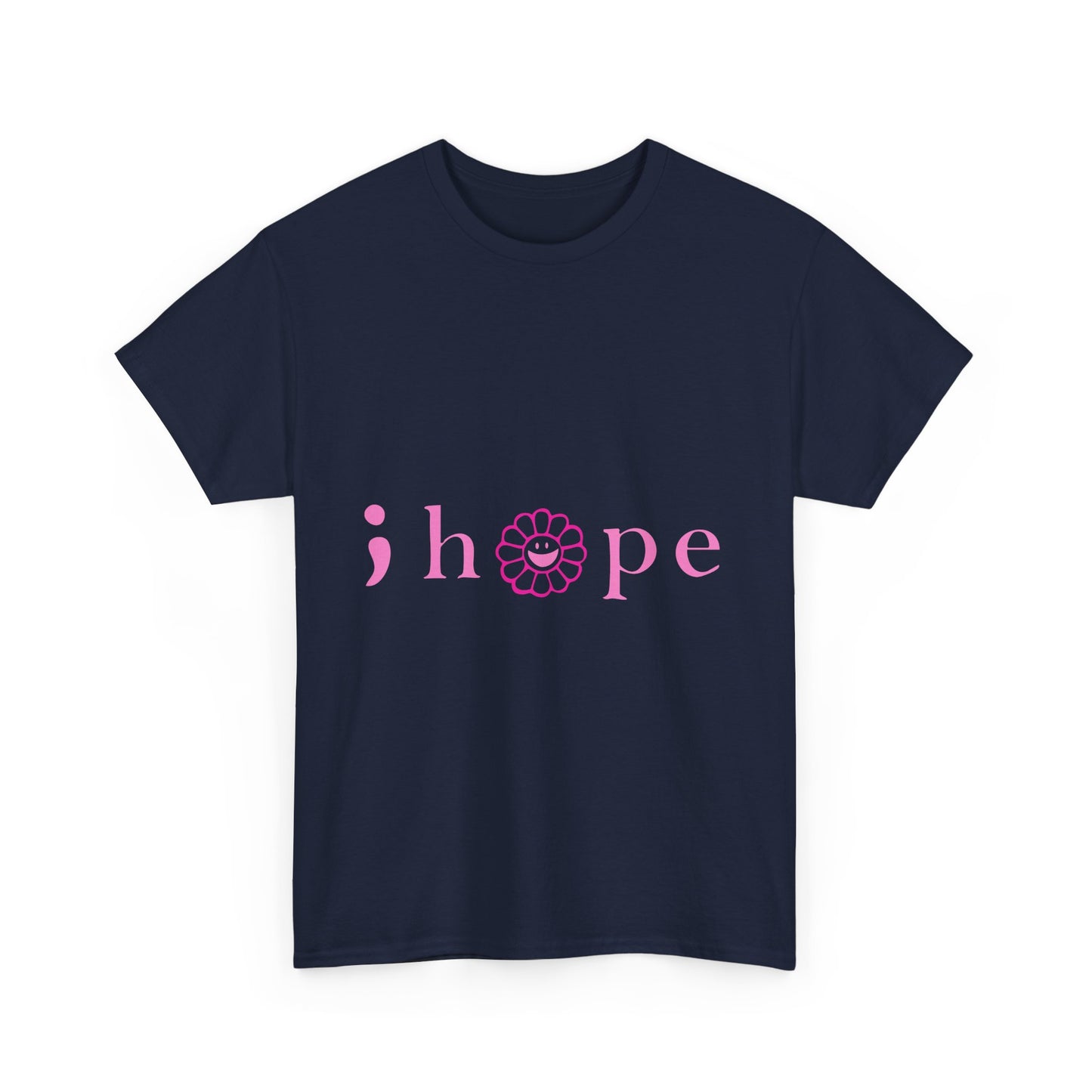 Pink Hope Smile Unisex Heavy Cotton Tee - snazzymerch