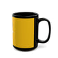 Yellow Glasses Portrait Black Mug (11oz, 15oz) - snazzymerch
