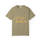Take Care Gold Script Dyed Tshirt Printify