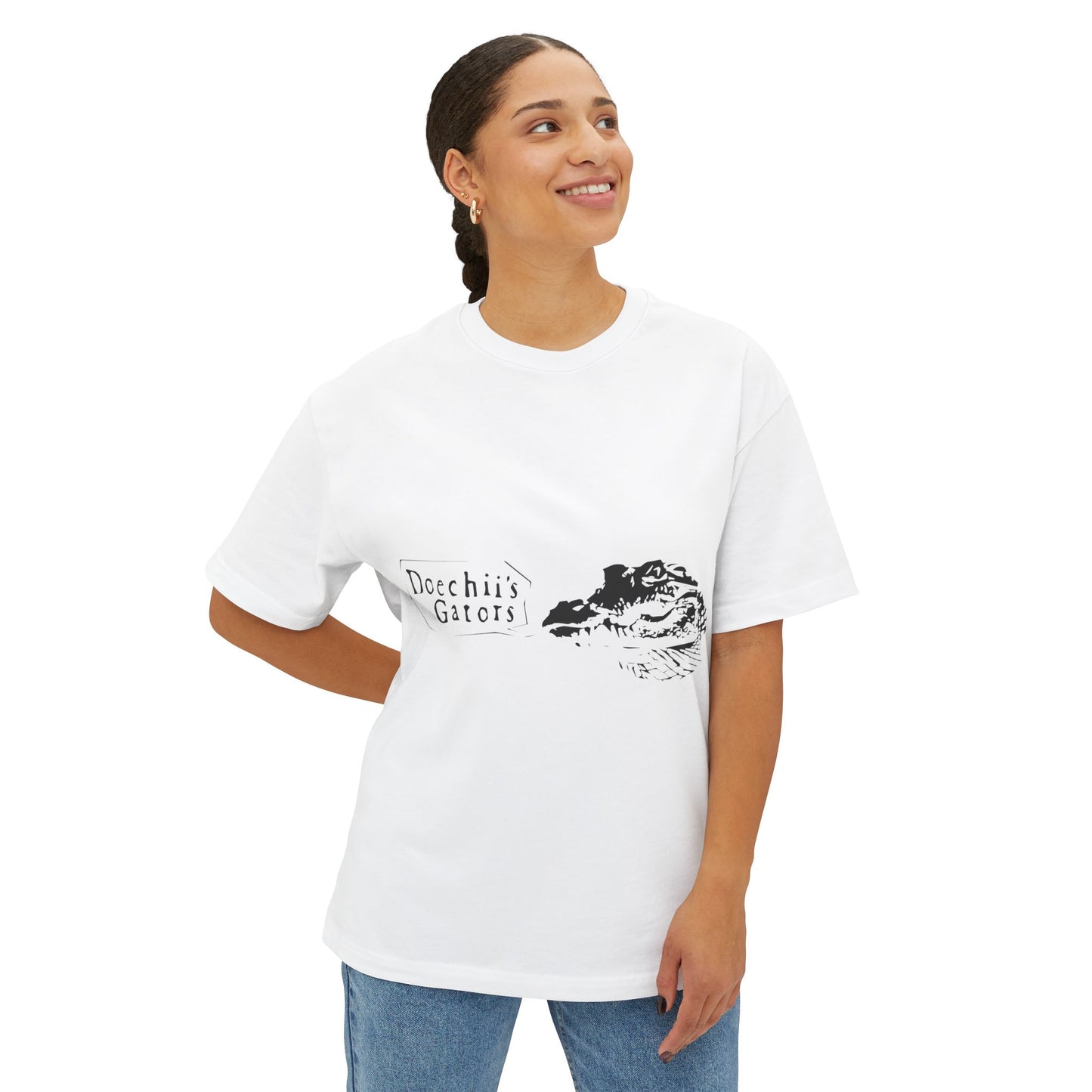 Text Graphic Unisex Oversized Boxy Tee - snazzymerch