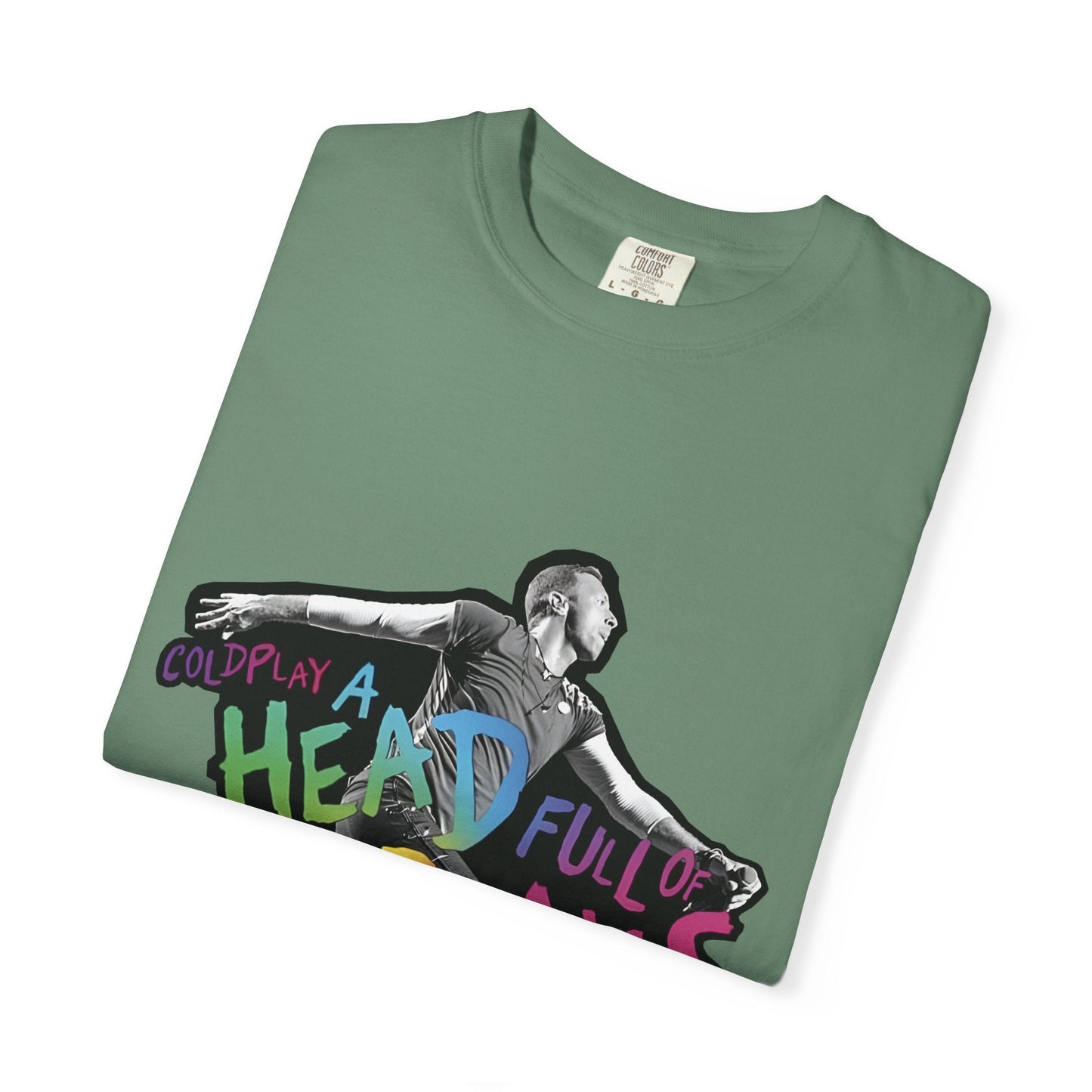 Unisex Garment-Dyed T-Shirt Inspired by Coldplay A Head Full of Dreams Chris Printify