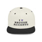 I Love British Accents - Flat Bill Snapback Printify