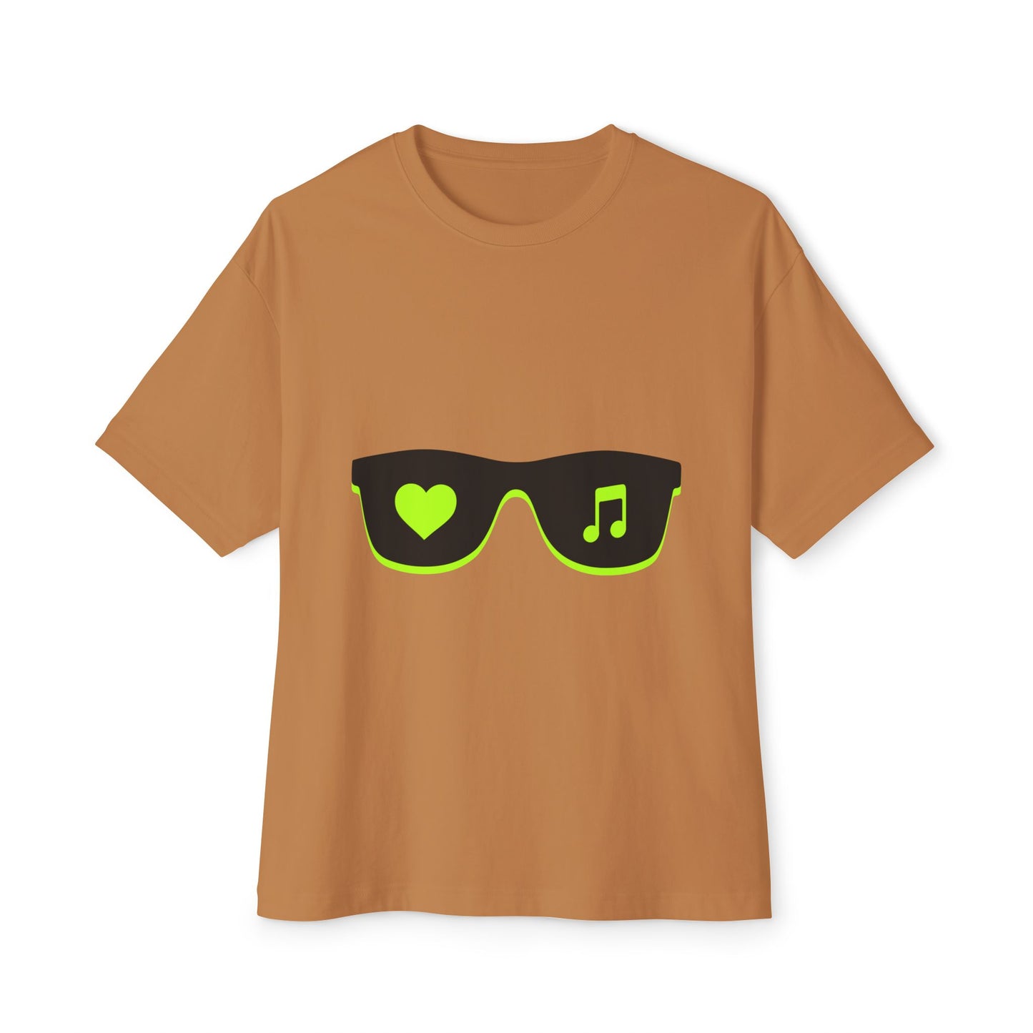 Neon Love Notes Unisex Oversized Boxy tee Printify