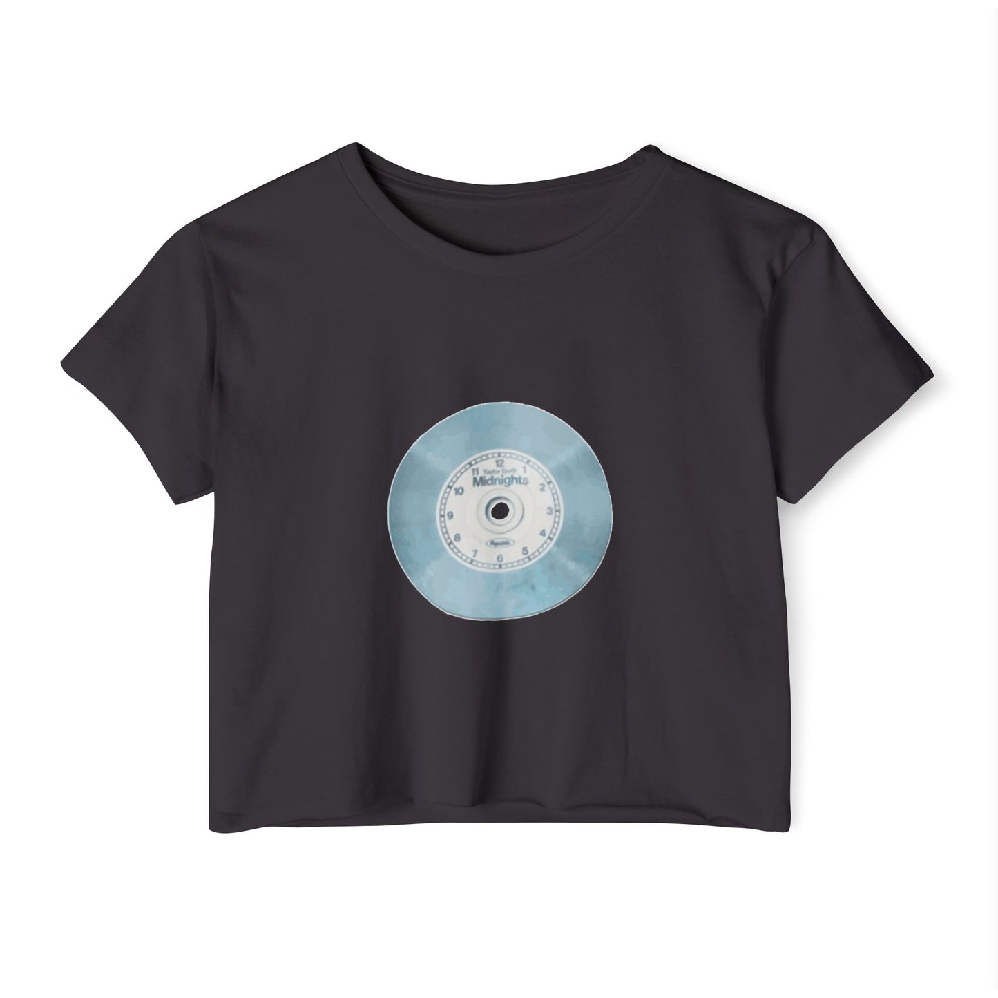 Midnight Vinyl Vibes Women's Festival Crop Top - snazzymerch