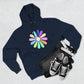 Rainbow Bloom Positivity Three-Panel Fleece Hoodie - snazzymerch