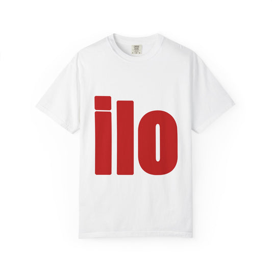 Billie Eilish Inspired Dyed T-shirt – Bold Red Block Edition Printify