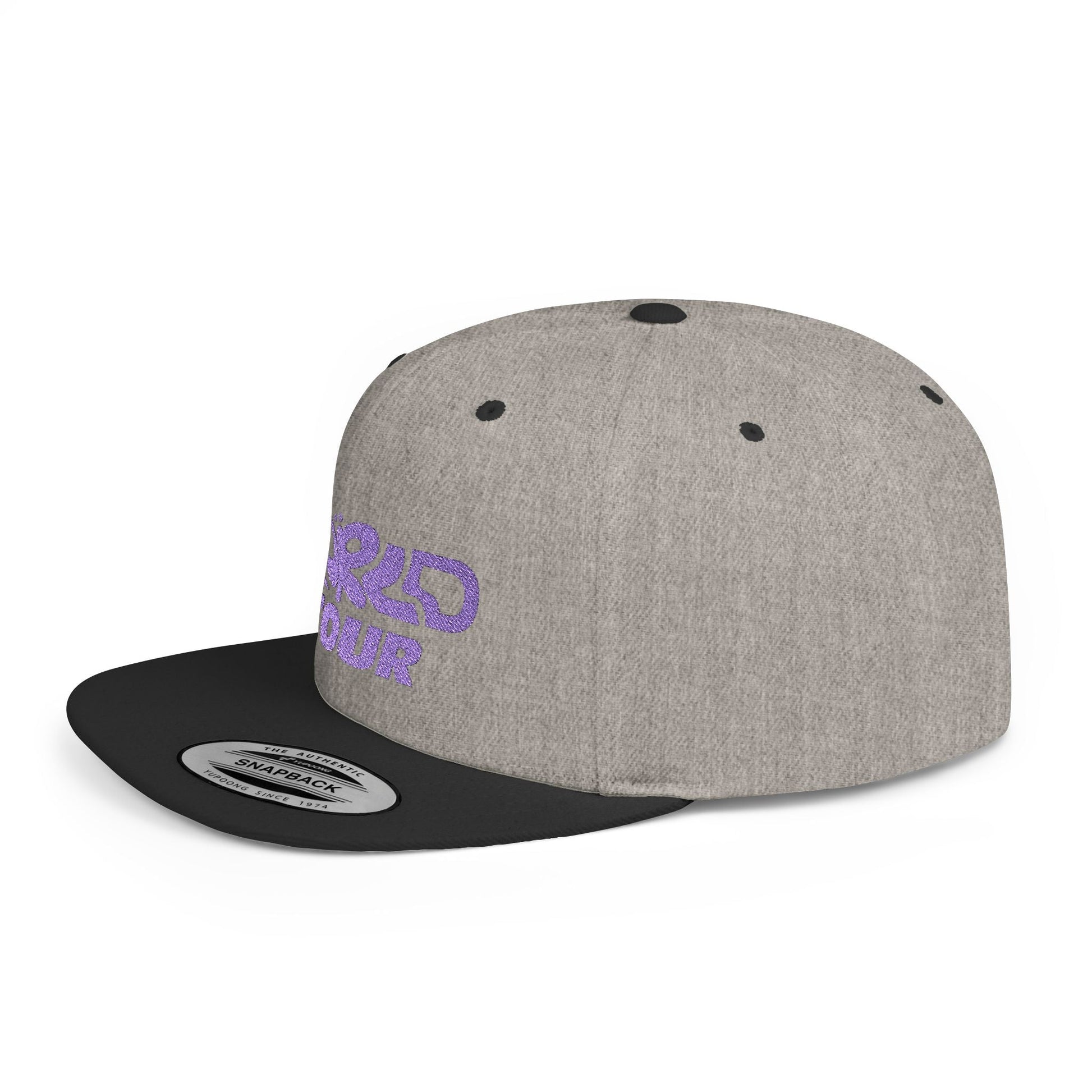 World Tour Bubble Letter- Flat Bill Snapback Printify