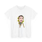 Cartoon Face with Sunflowers Unisex Heavy cotton Tee Printify