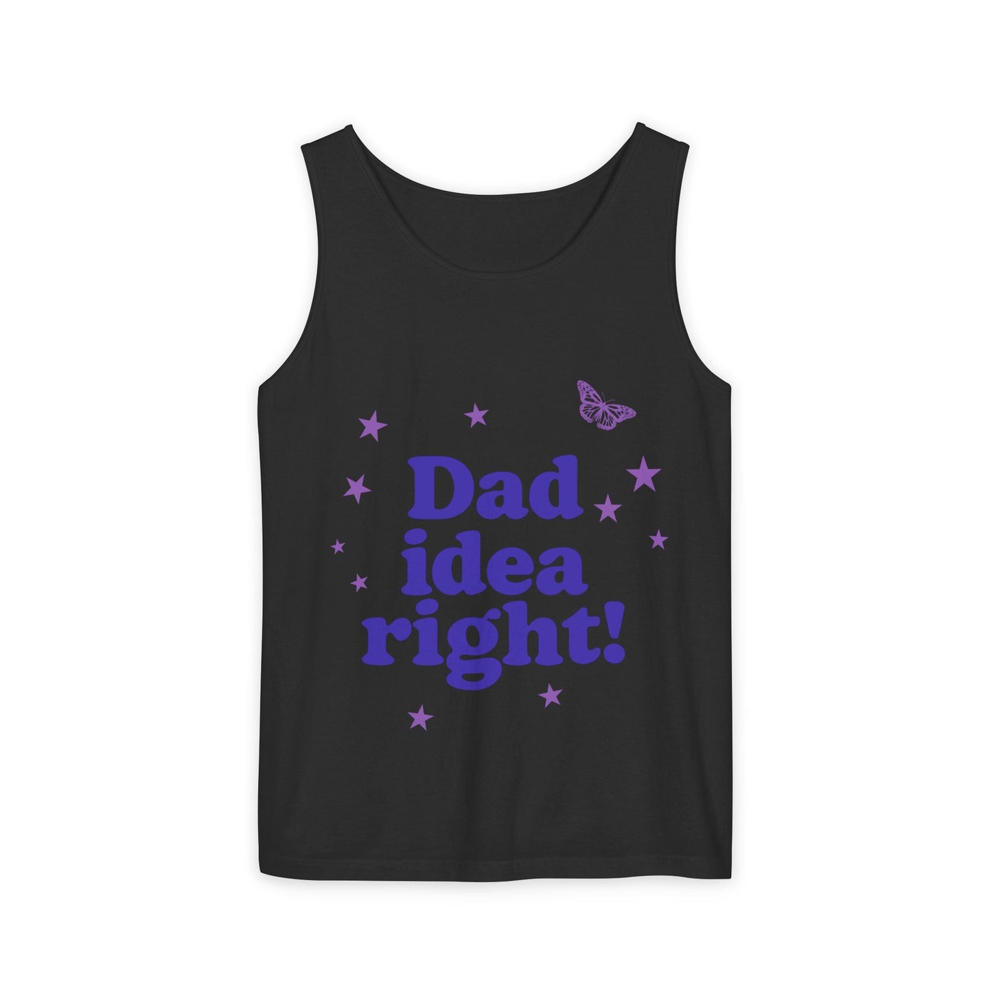 Dad Idea Right! Star & Butterfly-Dyed Tank Top Printify