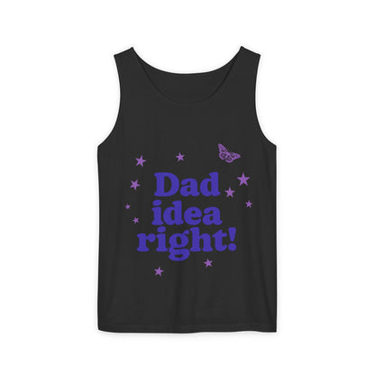 Dad Idea Right! Star & Butterfly-Dyed Tank Top Printify
