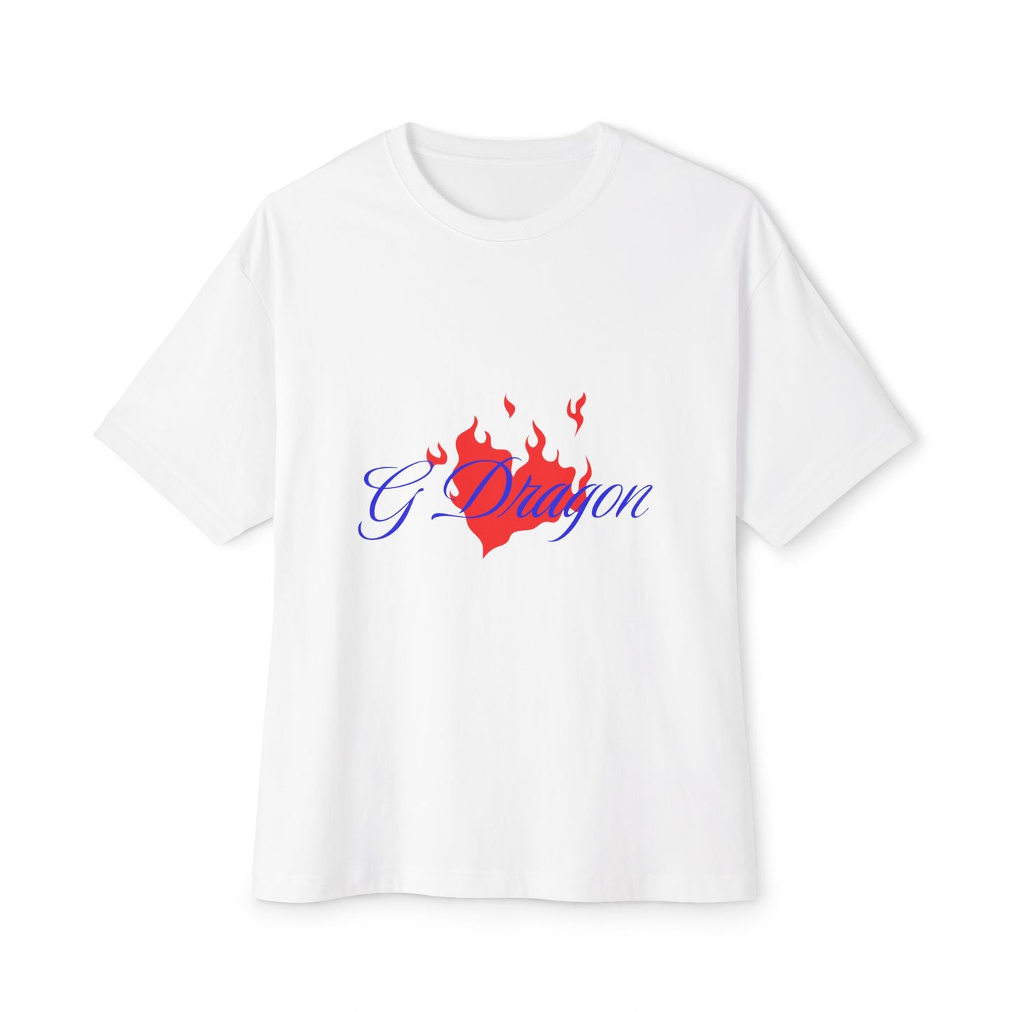 Heart on Fire Bold Script Unisex Oversized Boxy Tee - snazzymerch