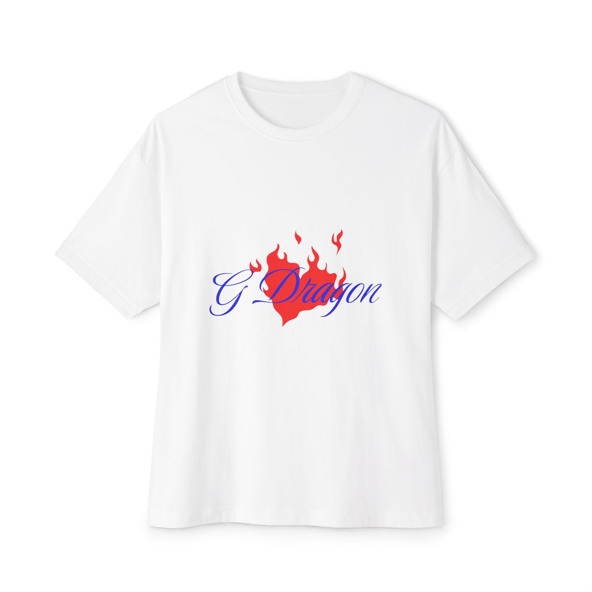 Heart on Fire Bold Script Unisex Oversized Boxy Tee - snazzymerch