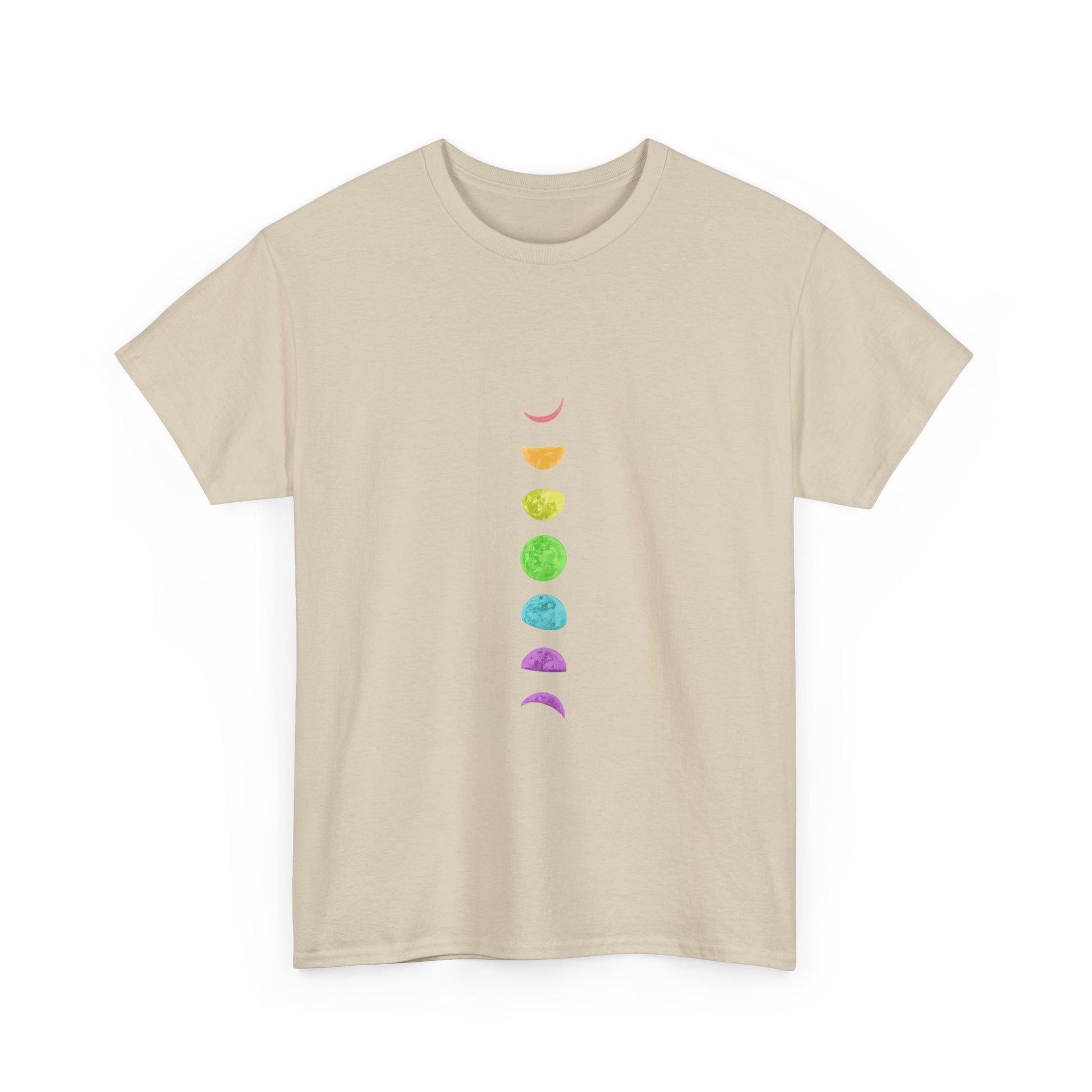 Rainbow Lunar Phases Unisex Cotton Tee Printify