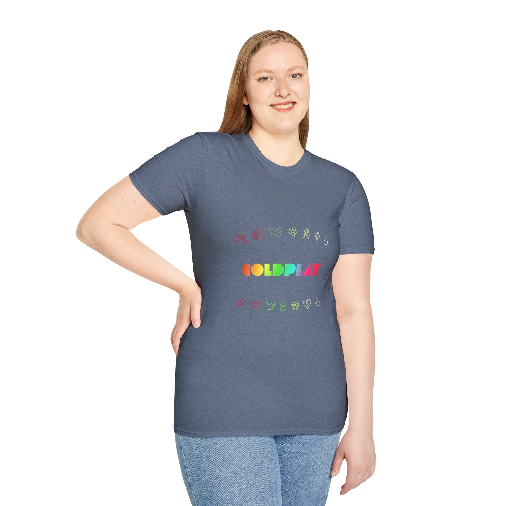 Unisex Softstyle T-Shirt Inspired by Coldplay’s Signage Printify