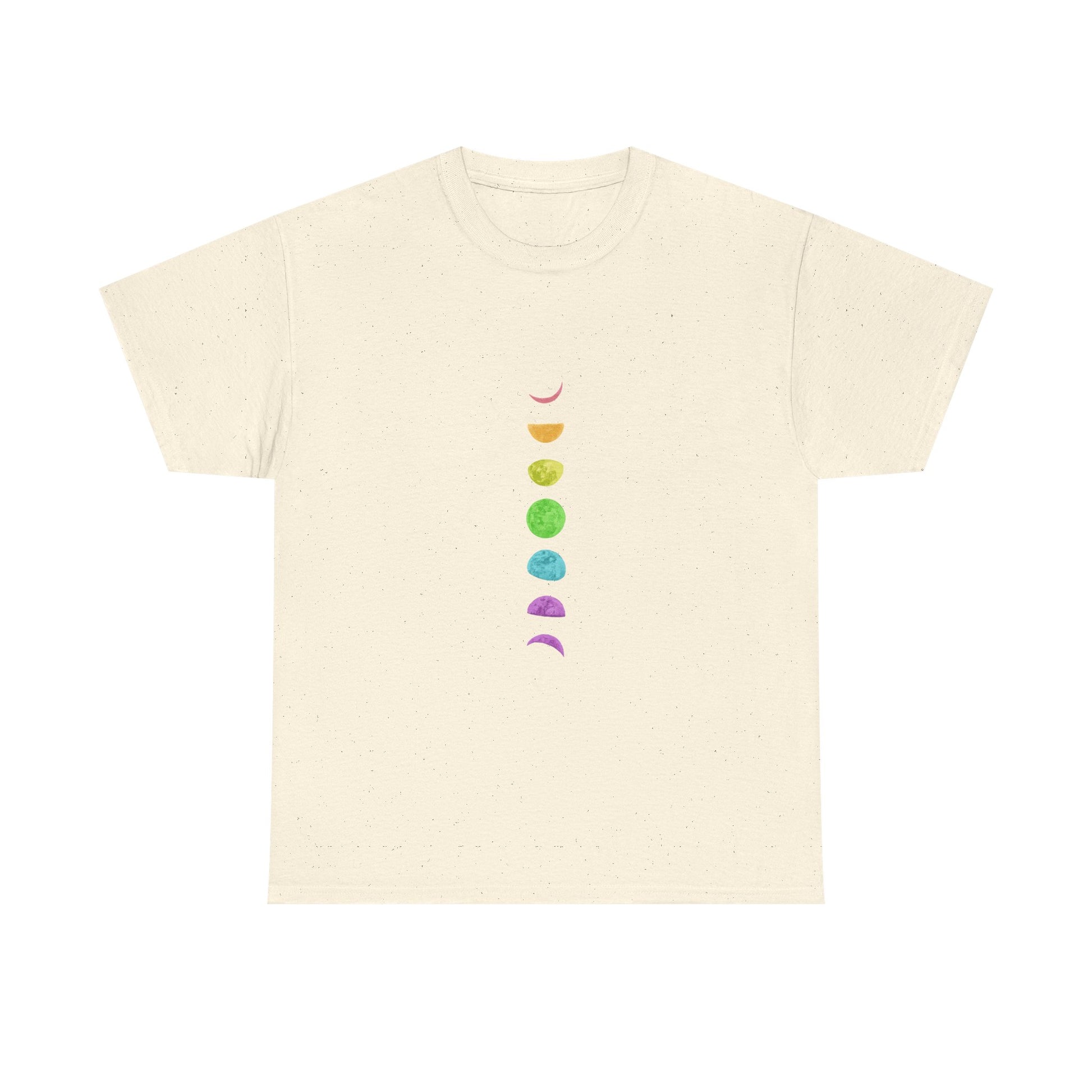 Rainbow Lunar Phases Unisex Cotton Tee Printify