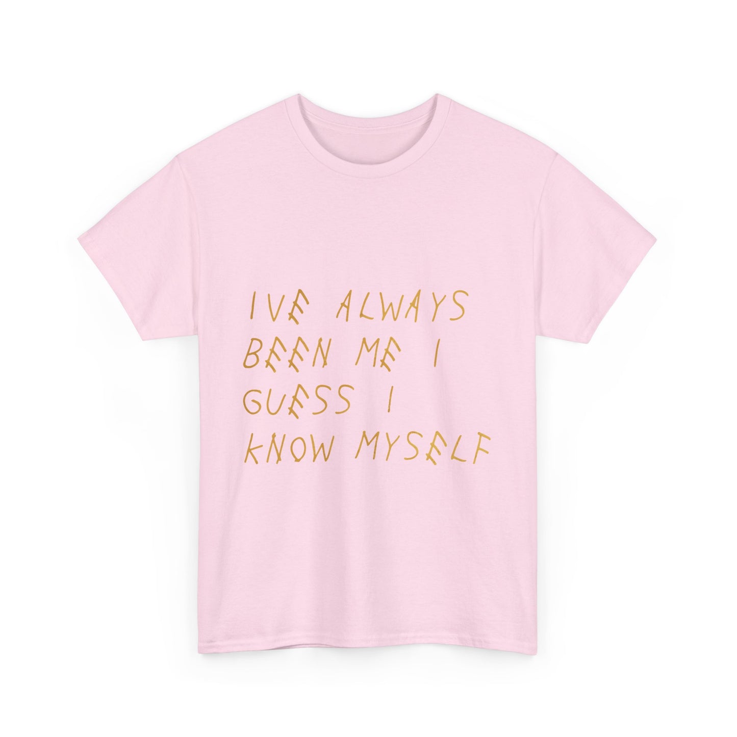 Know Myself Lyric Script Heavy Cotton Tee Printify
