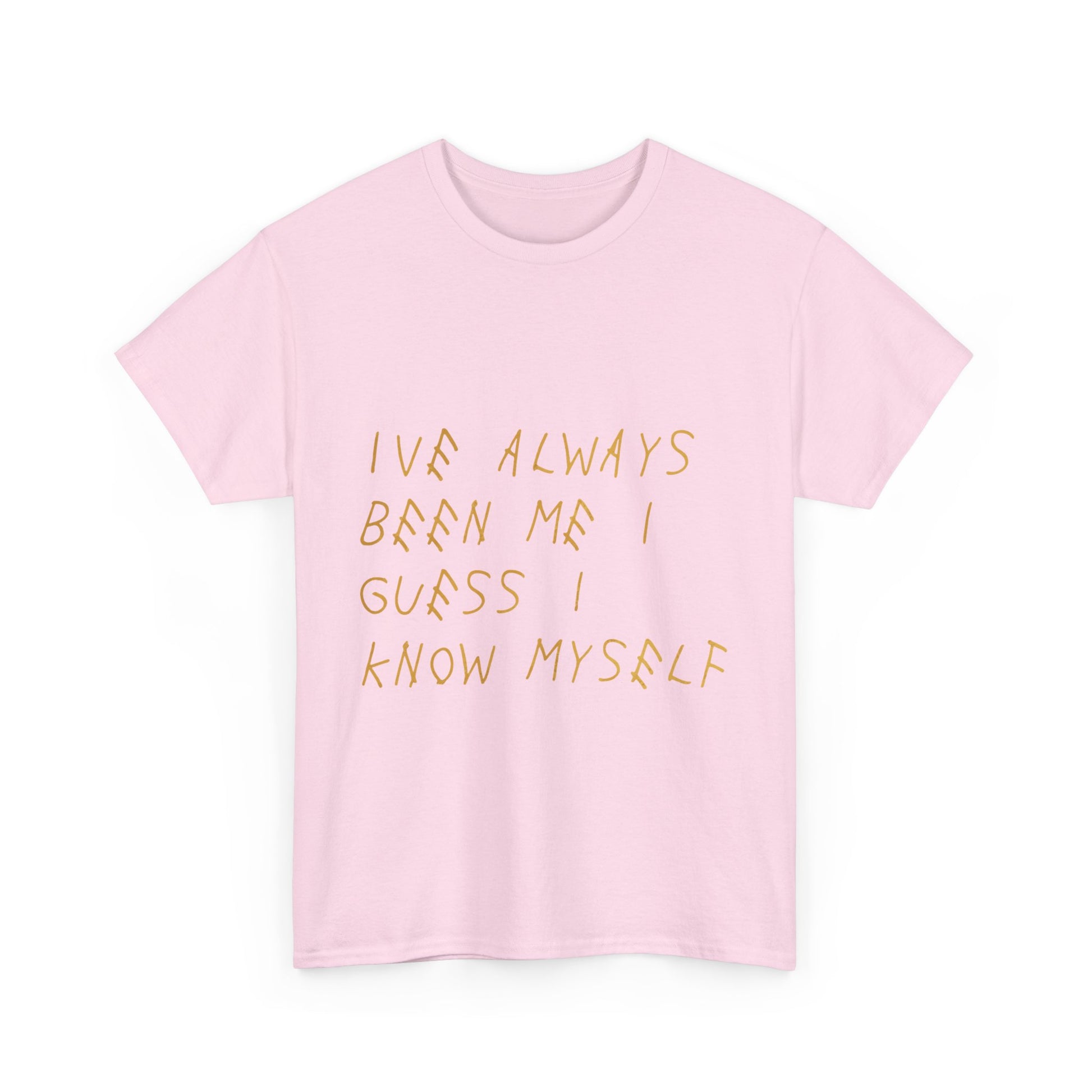Know Myself Lyric Script Heavy Cotton Tee Printify
