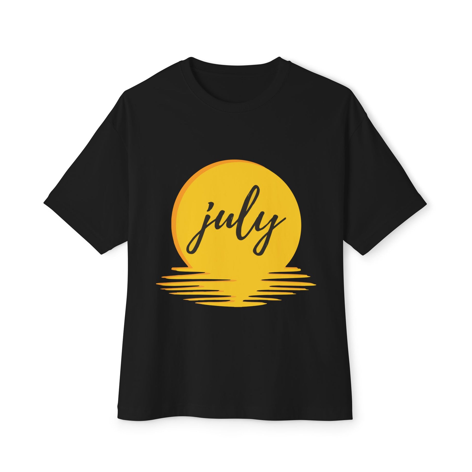 July Sun Graphic Unisex Oversized Boxy Tee - snazzymerch