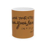 Bold Outline Ceramic Mug, (11oz, 15oz) - snazzymerch