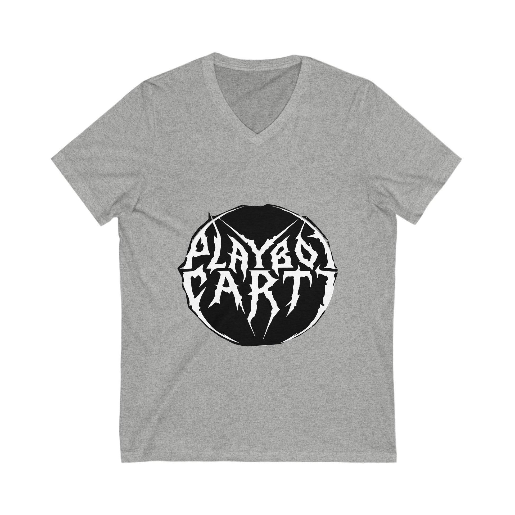 Gothic Circle White Logo Unisex Jersey Short Sleeve V-Neck Tee - snazzymerch