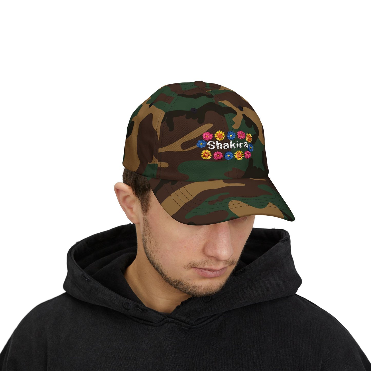 Retro Floral Groove Classic dad cap Printify