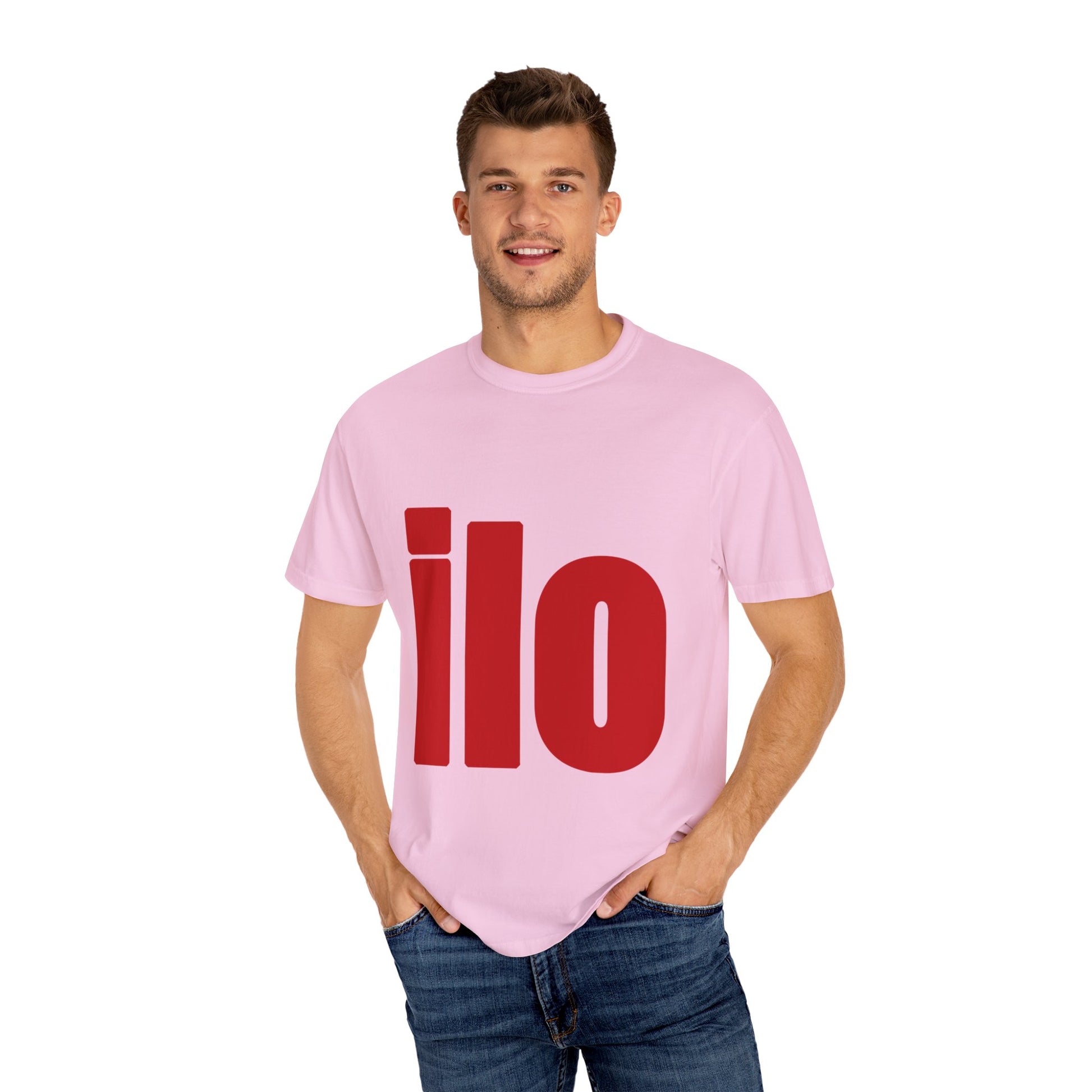 Billie Eilish Inspired Dyed T-shirt – Bold Red Block Edition Printify