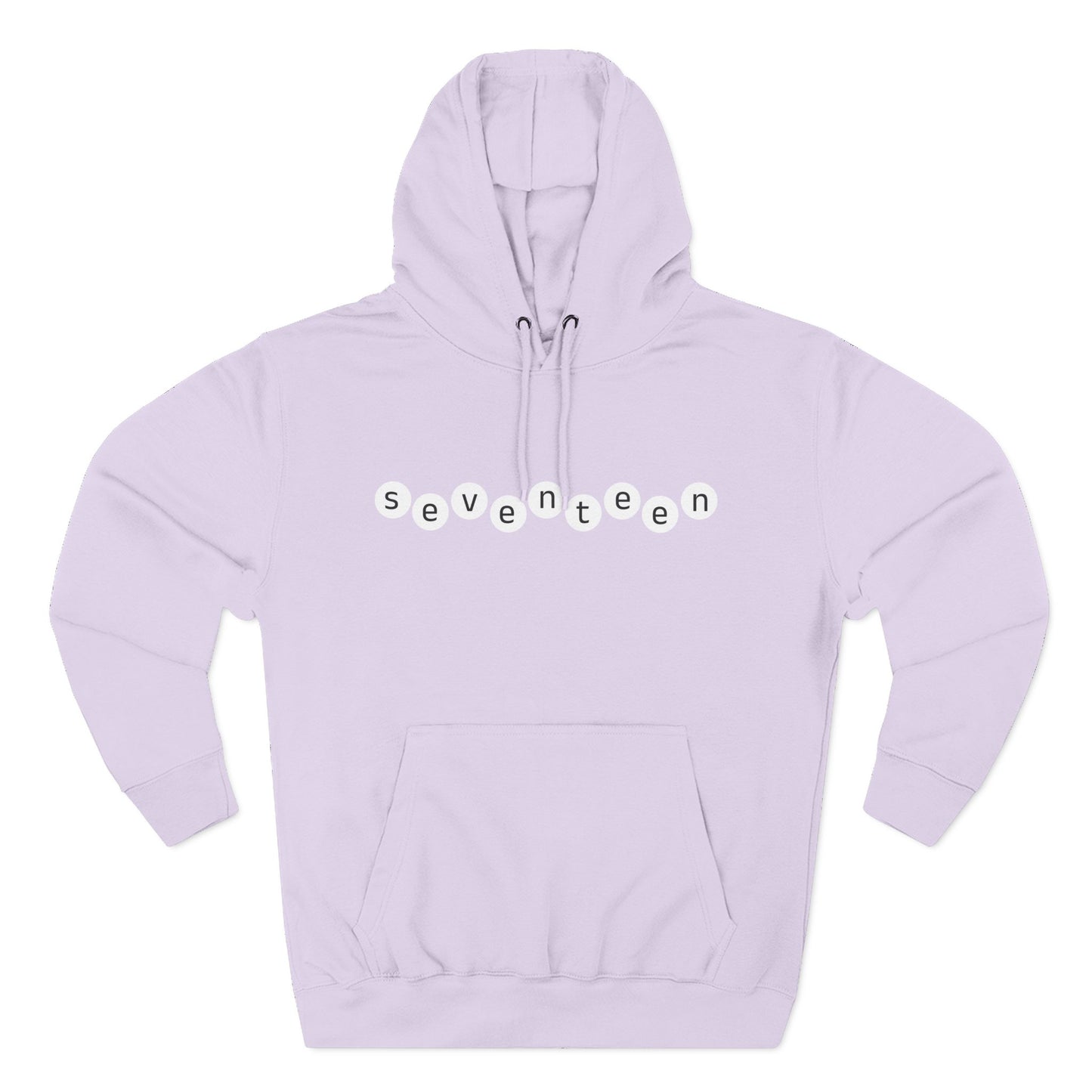 Minimal White Orbit Three-Panel Fleece Hoodie - snazzymerch