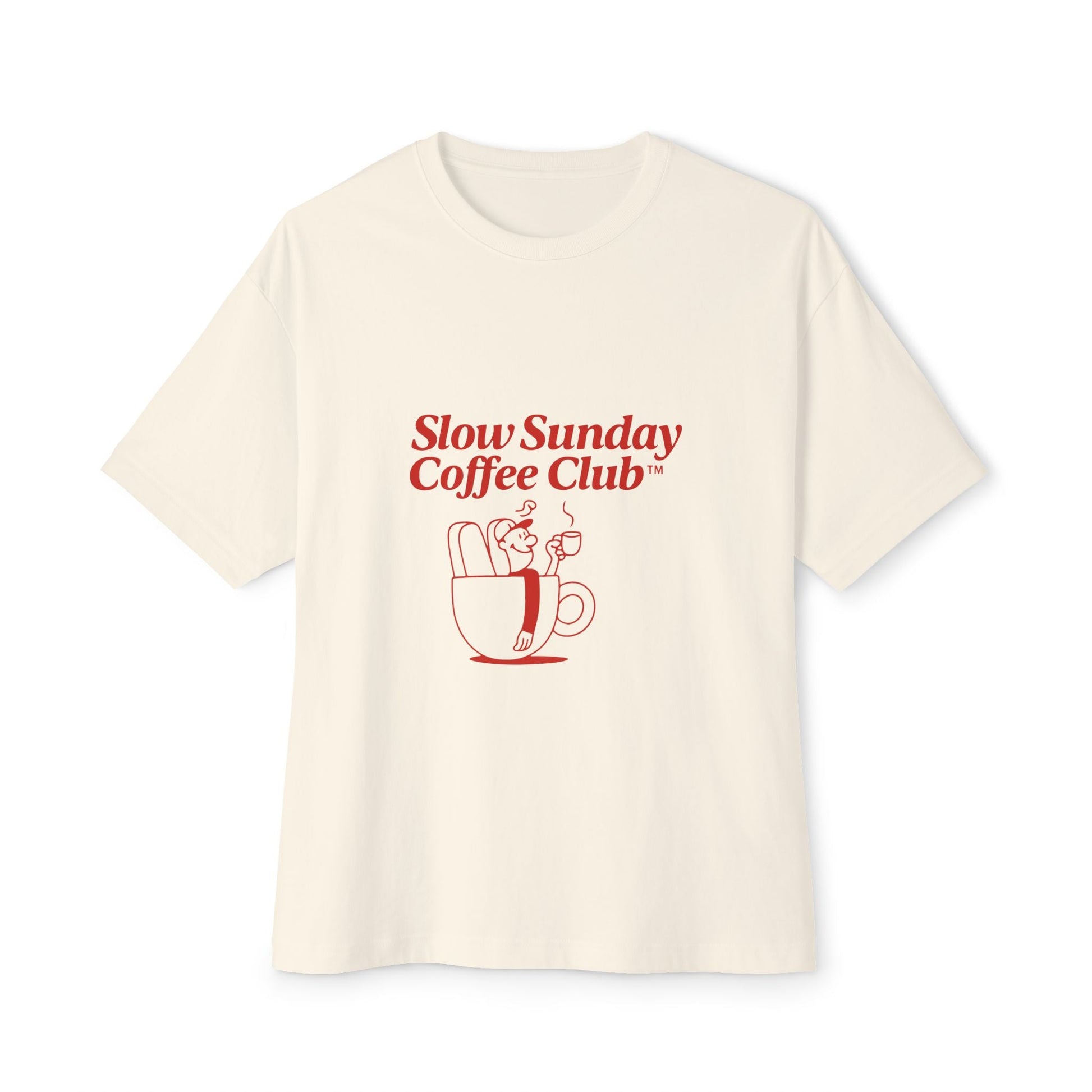 Unisex Oversized Tee – Snazzy Coffe Club Edition Printify