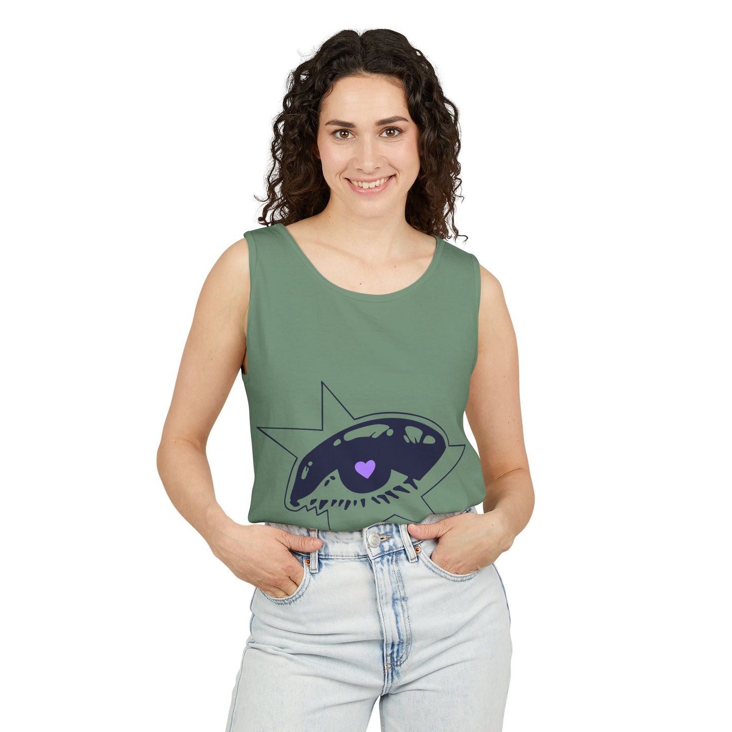 Purple Starry Eye-Dyed Tank Top Printify