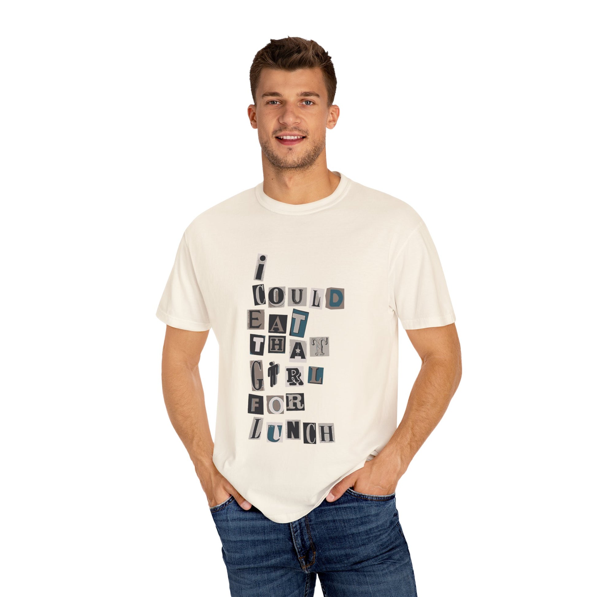 Billie Eilish Inspired Dyed T-shirt – Mixed Message Collage Edition Printify