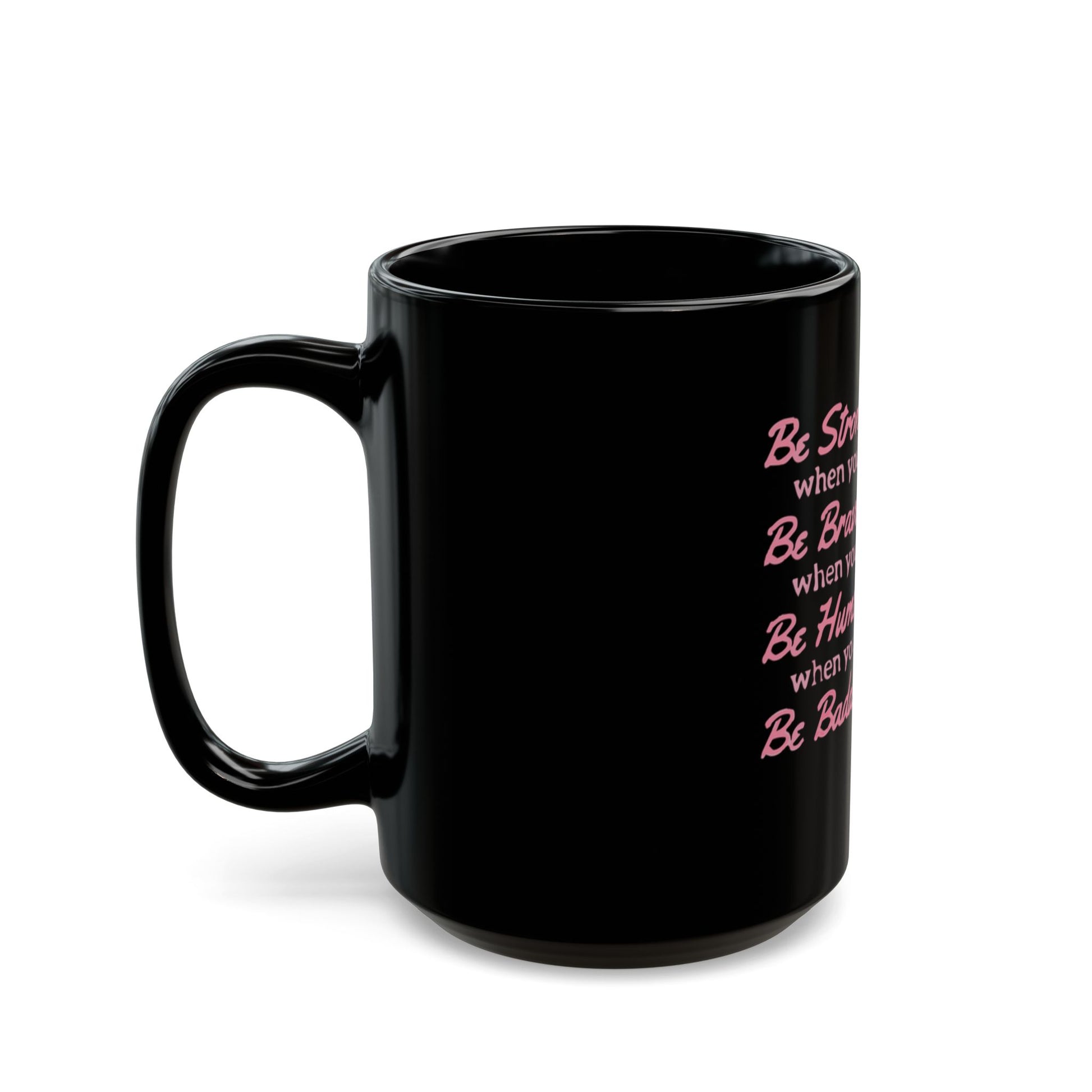 Beautiful Script Black Mug (11oz, 15oz) - snazzymerch