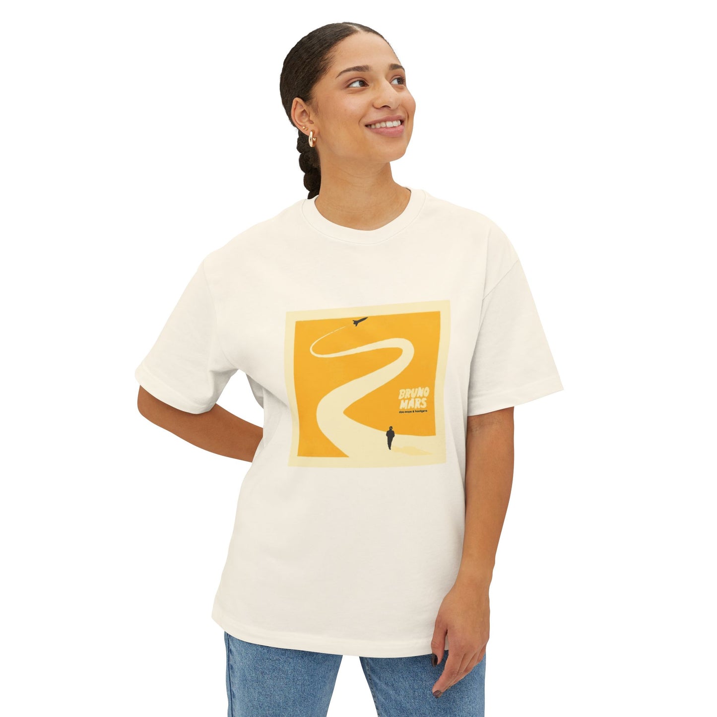Sunset Trail Vibes Unisex Oversized Boxy Tee Printify