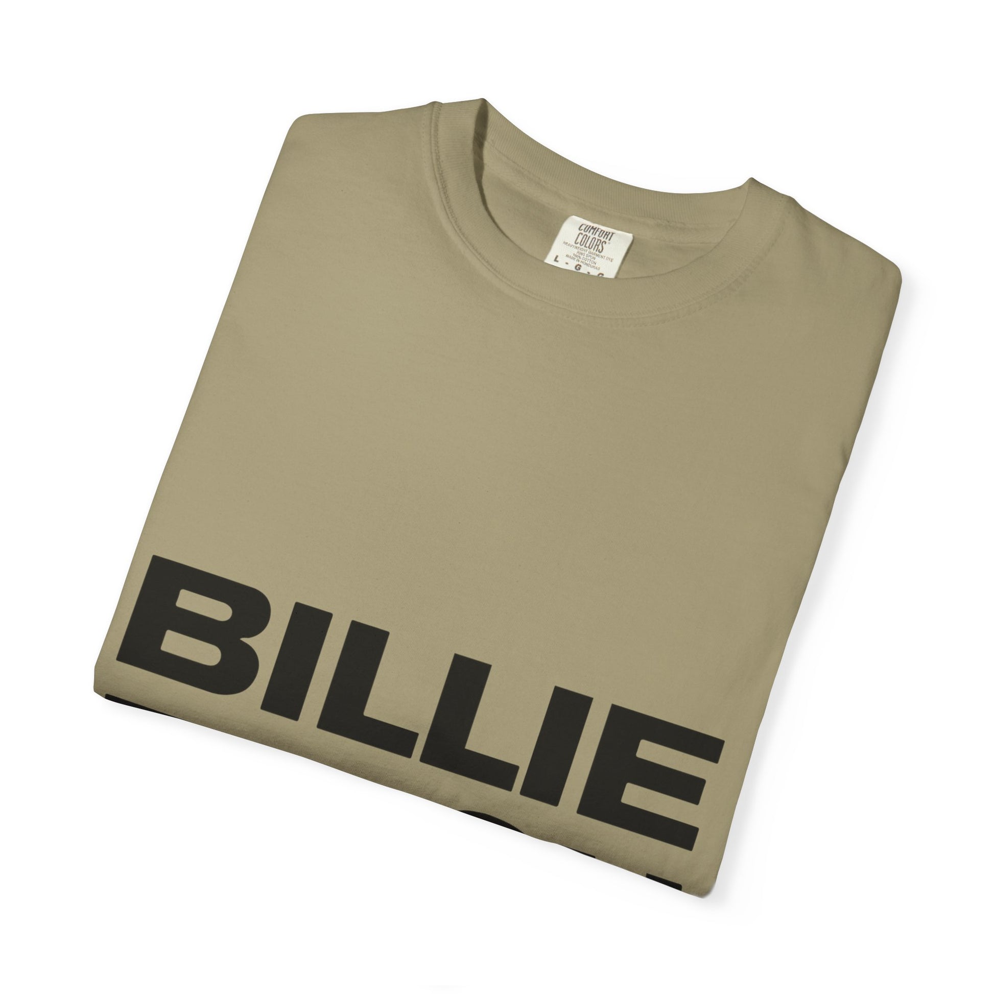 Billie Eilish Inspired Dyed T-shirt – Stacked Glow Text Edition Printify