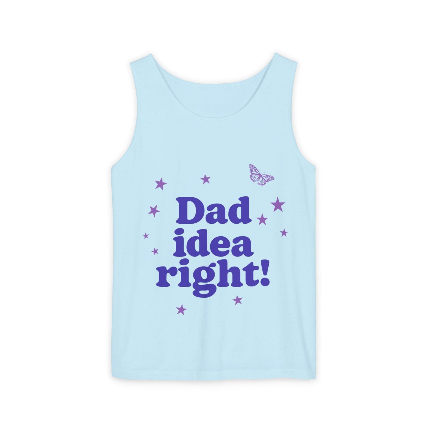 Dad Idea Right! Star & Butterfly-Dyed Tank Top Printify