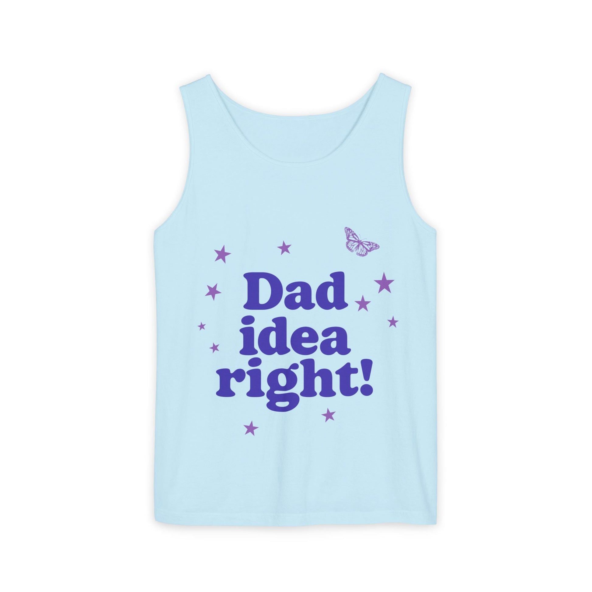 Dad Idea Right! Star & Butterfly-Dyed Tank Top Printify